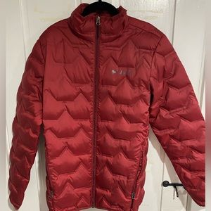 Columbia mens omni-heat jacket   size: mens xs   color: dark red